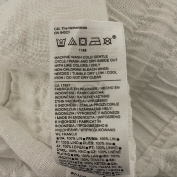 Athleta Cabo 100% linen joggers white 22591 - Picture 13 of 16